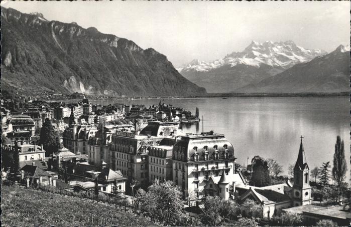 11523953 Montreux VD Lac Leman et les Dents du Midi Montreux