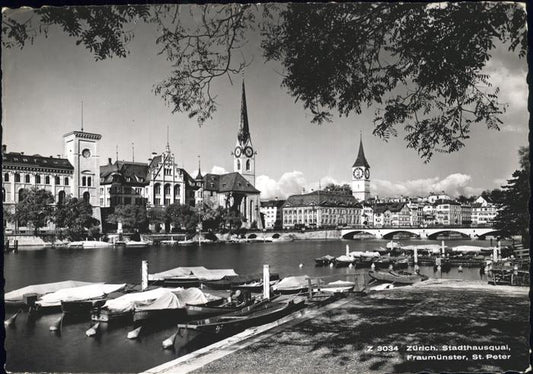 11551859 Zuerich Stadthausquai Fraumuenster St. Peter Zuerich