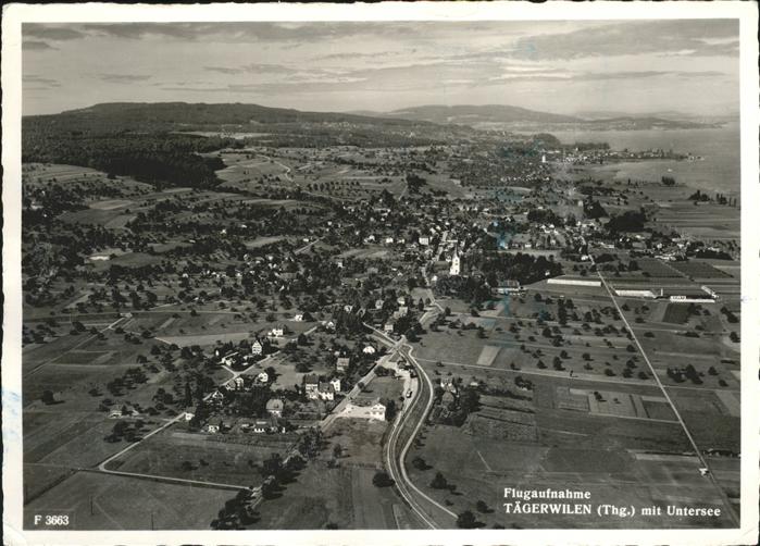 11533429 Taegerwilen mit Untersee Bodensee Fliegeraufnahme Taegerwilen