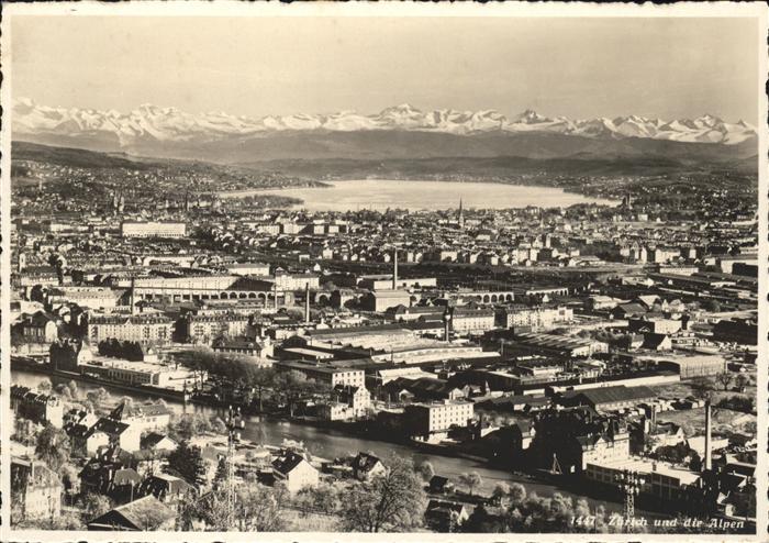 11535446 Zuerich mit Zuerichsee Alpenpanorama Zuerich