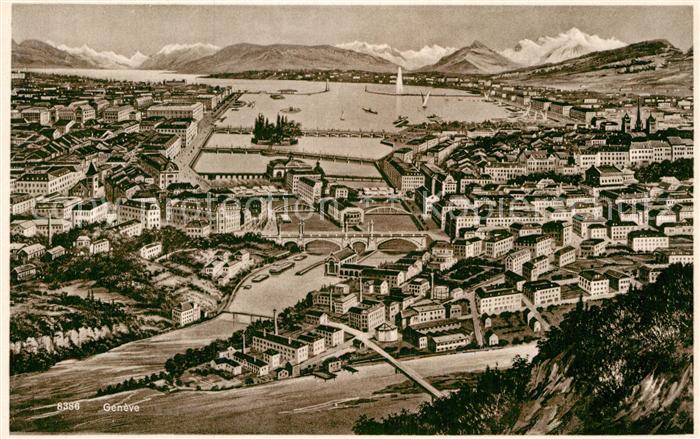 12994600 Geneve GE Chaîne alpine du Léman Illustration Geneve