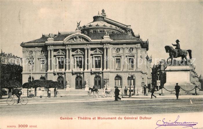 12994623 Genève Théâtre GE et Monument du Général Dufour Genève