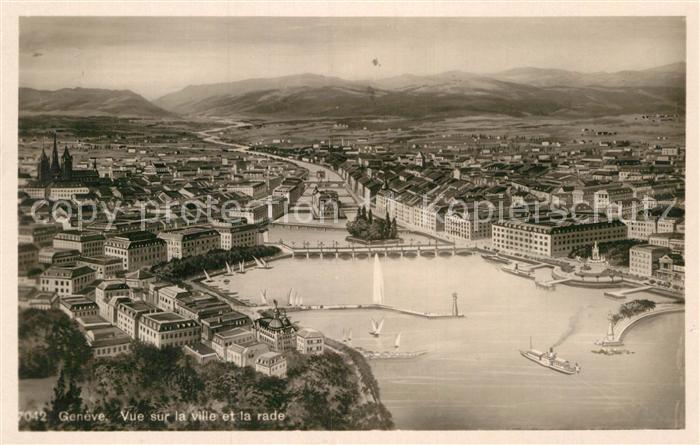 12994646 Genève GE Vue sur la ville et la rade Genève