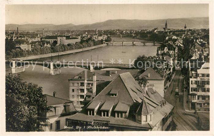 12994656 Bâle BS Les trois Ponts du Rhin Bâle BS