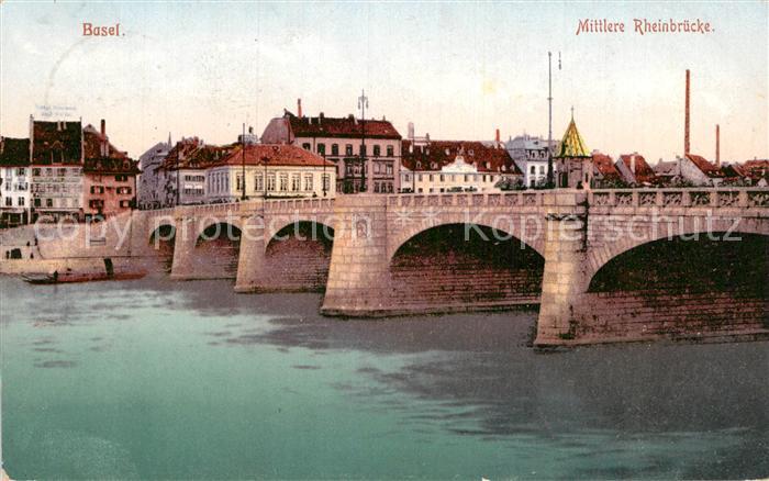 12994674 Basel BS Mittlere Rheinbruecke Basel BS