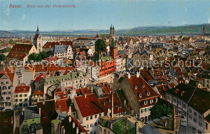 12994697 Basel BS Stadtpanorama Blick von der Peterskirche Basel BS