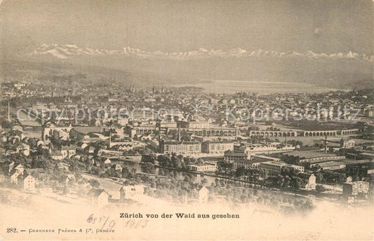 12995068 Zuerich ZH von der Waid aus gesehen Alpenpanorama Zuerich