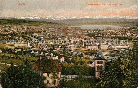 12995081 Zuerich ZH Vue générale vue du lac Waid Alpes de Zuerich Zuer