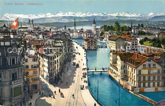 12995097 Zurich ZH Limmatquai Alpenblick Zurich