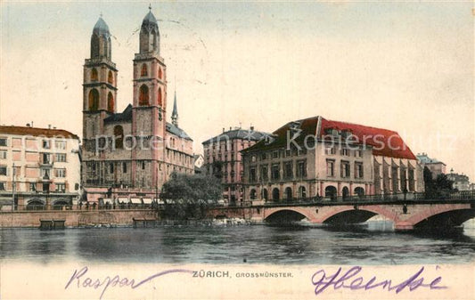 12995107 Zuerich ZH Grossmuenster Limmat Pont Zuerich