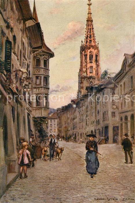 12995111 Bern BE Kesslergasse avec carte d'artiste Muenster Berne