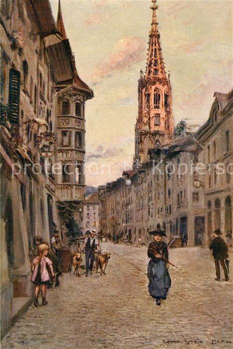 12995117 Bern BE Kesslergasse avec carte d'artiste Muenster Berne