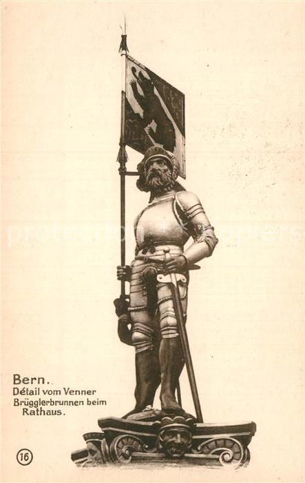 12995118 Bern BE Détail de la statue Venner Bruegglerbrunnen à la mairie de Berne