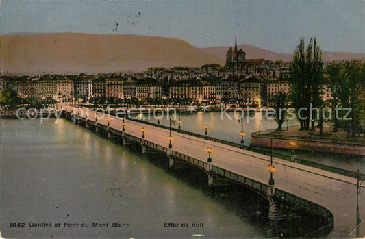 13008534 Genève GE et Pont du Mont Blanc Genève