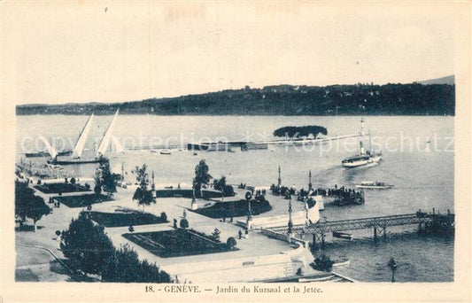 13009477 Geneve GE Jardin du Kursaal et la Jetée Geneve