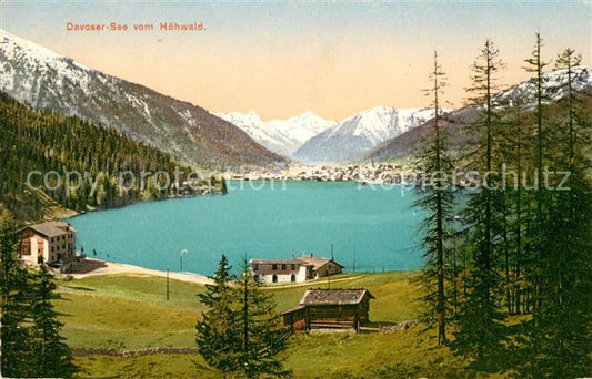 13009918 Davos GR Lac vu de Hoehwald Davos Platz