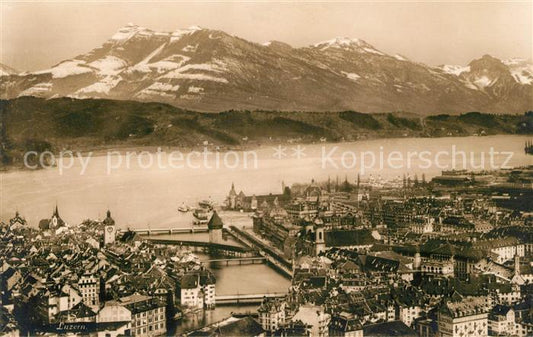 13009946 Luzern LU Fliegeraufnahme mit Vierwaldstaettersee Luzern