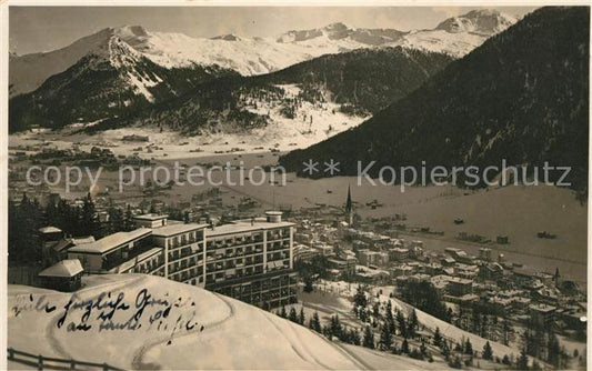 13010770 Davos GR avec Thurg. Conducteur Panorama alpin Heilstätte Davos Platz