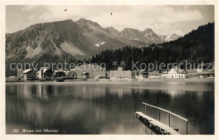 13010795 Arosa GR Jeu sur le panorama alpin de l'Obersee Arosa