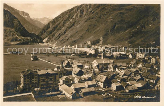 13018215 Andermatt Alpen Fliegeraufnahme Andermatt