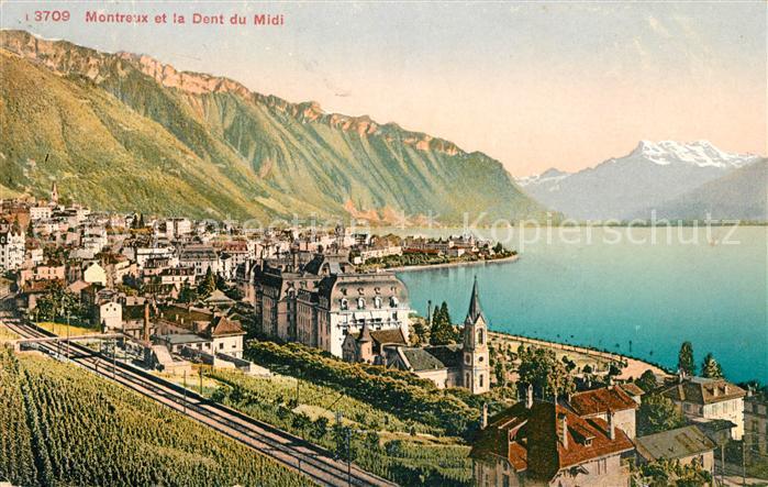 13037592 Montreux VD et la Dent du Midi Montreux