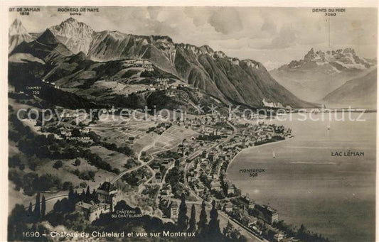 13037661 Montreux VD Château du Chatelard Panorama Montreux