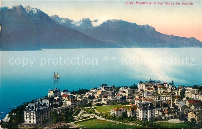 13038627 Montreux VD et les Alpes de Savoie Montreux