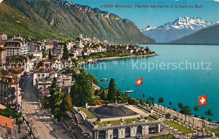 13038631 Montreux VD Pavillon des Sports et Dent du Midi Montreux