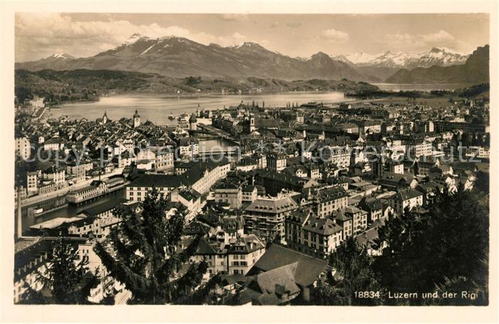 13052461 Luzern LU Fliegeraufnahme mit Rigi Luzern