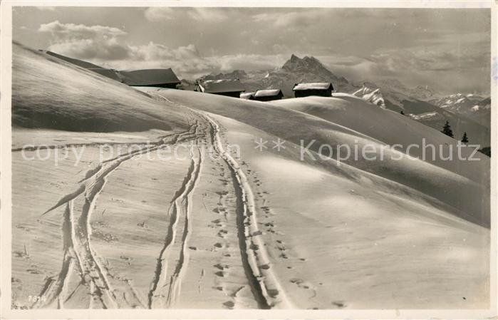 13052630 Fribourg FR Paysage de neige dans les montagnes fribourgeoises