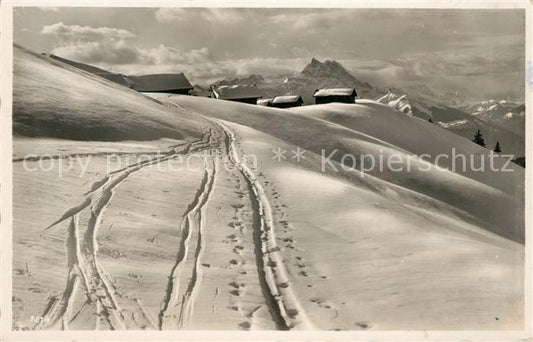 13052630 Fribourg FR Paysage de neige dans les montagnes fribourgeoises