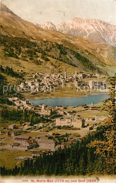 13064356 St Moritz GR Bad et village de St. Moritz