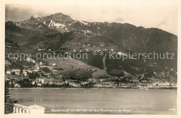 13064998 Montreux VD Vue du Lac et les Rochers de Naye Montreux