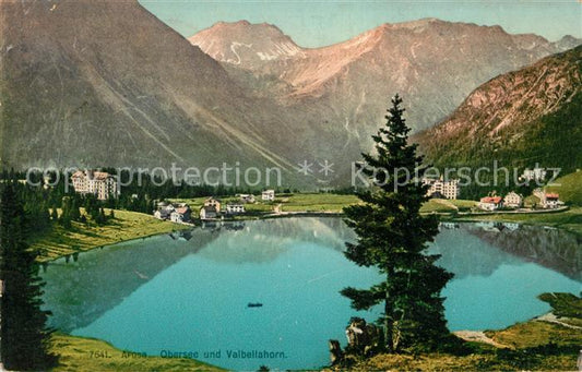 13066826 Arosa GR Panorama avec Obersee et Valbellahorn Plessuralpen Arosa