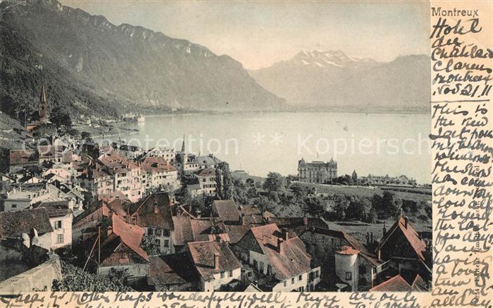 13069078 Montreux VD Panorama Lac Léman et Dents du Midi Montreux