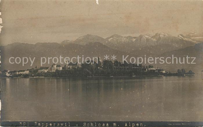 13069616 Rapperswil SG Vue sur le lac de Zurich Château Alpes Rapperswil SG