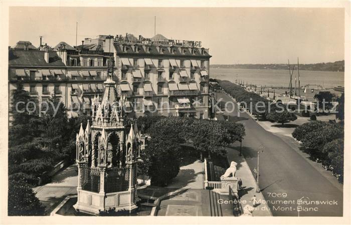 13112959 Genève GE Monument Brunswick et quai du Mont Blanc Genève