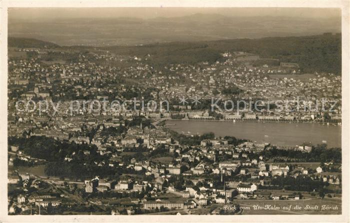 13113940 Zuerich ZH Panorama Blick vom Uto Kulm Zuerich