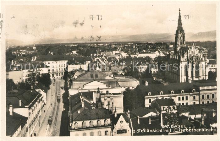 13113942 Basel BS Teilansicht mit Elisabethenkirche Basel BS