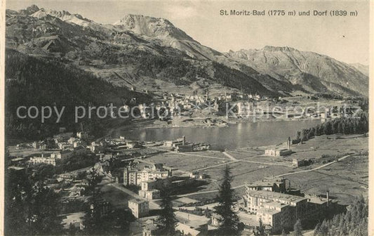 13114112 St Moritz Bad GR et village Panorama alpin St. Moritz