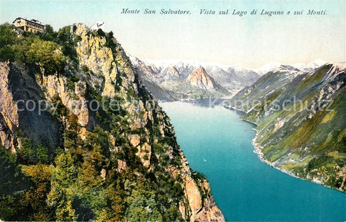 43114132 Lago di Lugano TI Monte San Salvatore Luganersee Alpenpanorama