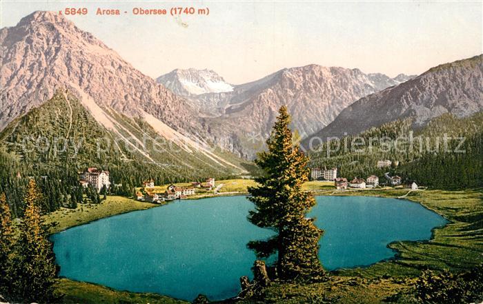 13114573 Arosa GR Obersee Panorama alpin Arosa