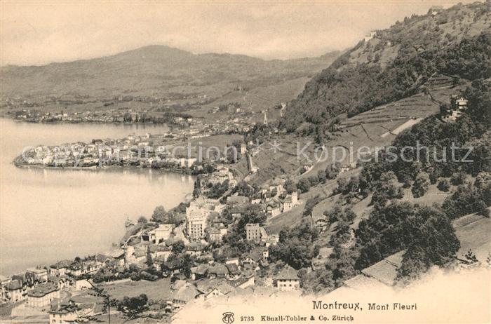 13114579 Montreux VD Panorama Mont Fleuri Lac Léman Lac Léman Montreux