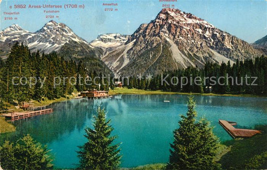 13114664 Arosa GR Untersee Panorama alpin Arosa