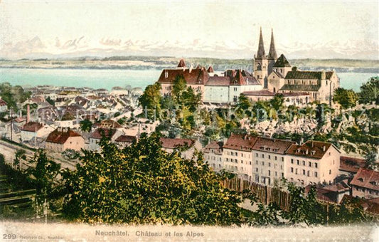 13114744 Neuchâtel NE Château Lac et les Alpes Neuchâtel