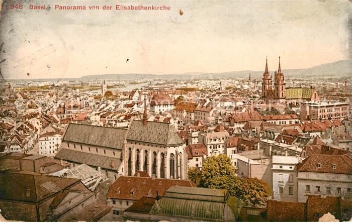 13116342 Basel BS Blick von der Elisabethenkirche Basel BS