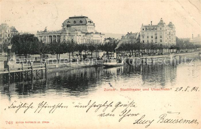 13184347 Zuerich ZH Stadttheater und Utoschloss Zuerich ZH