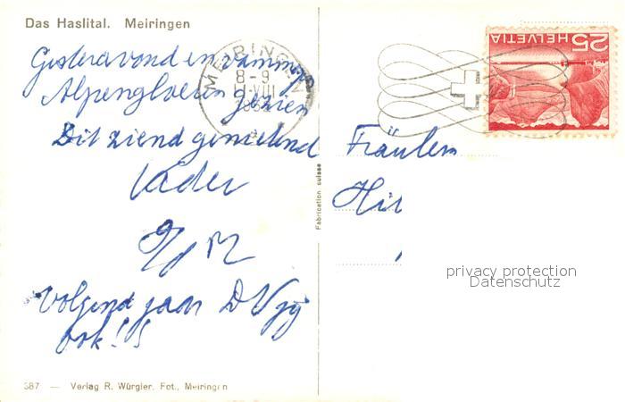 13195266 Meiringen BE Fliegeraufnahme Haslital Meiringen BE