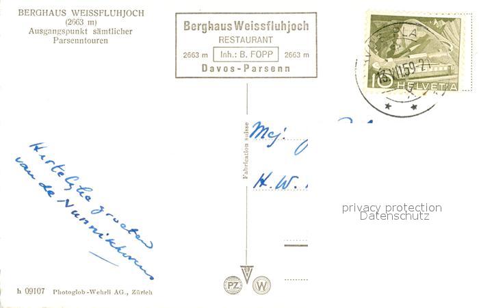 13191815 Davos GR Funiculaire Berghaus Weissfluhjoch Parsenn Davos GR