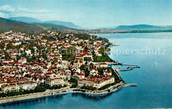 13191366 Neuchâtel NE Photographie aérienne de la promenade du front de mer de Neuchâtel NE